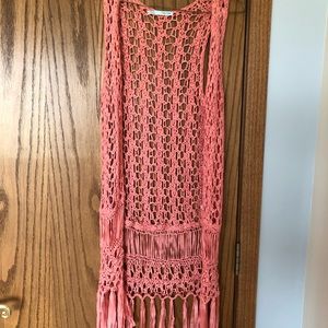 Crochet tank kimono